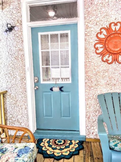 Your front door in front of your seating area
