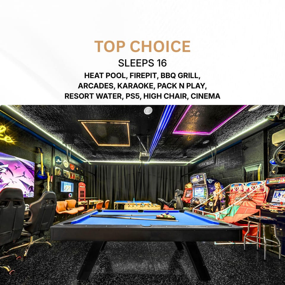 Game Room Paradise Packed with karaoke , foosball ⚽, Xbox ️, PS5 , pool table , ping pong , and board games . Endless entertainment for kids, families and kids at heart.