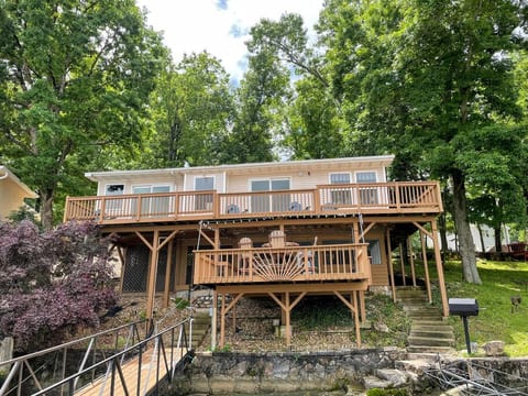 View of back of house facing the water from dock.