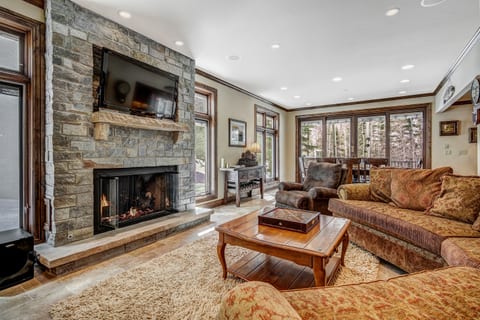 Open floor plan of living room.