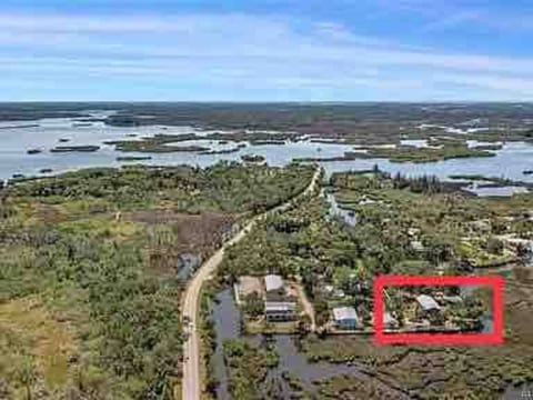 The Salt River is on the left (the east), while the St Martin’s River is visible near the top of the photo, and flows off to the west (the right side of the photo). Great fishing, just a quick paddle down the canal!