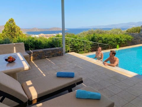 Minimal  panoramic sea View Villa in Elounda