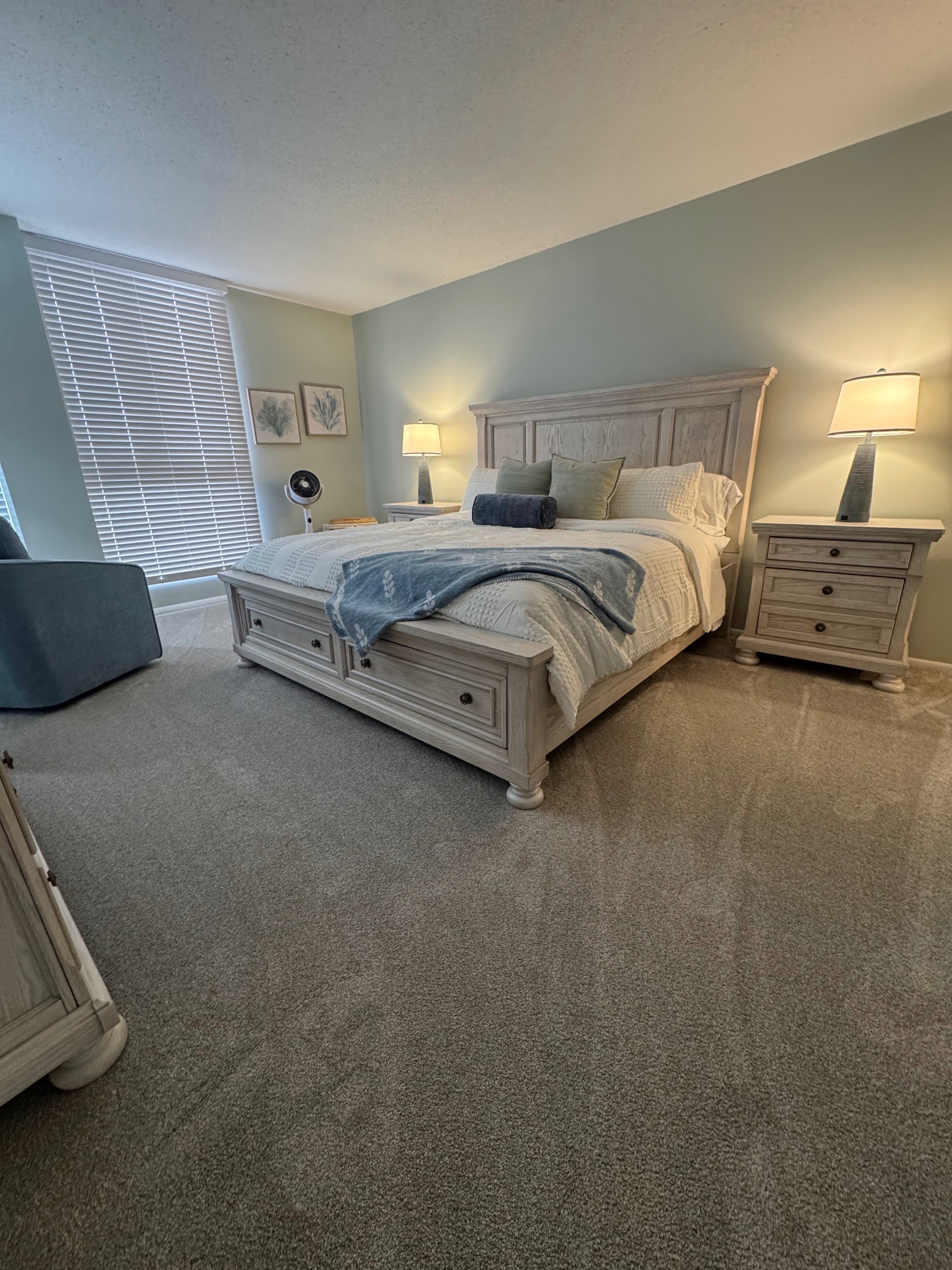 Ocean views from primary bedroom