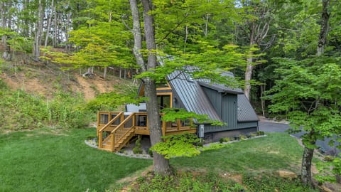Back View of Aframe Cabin