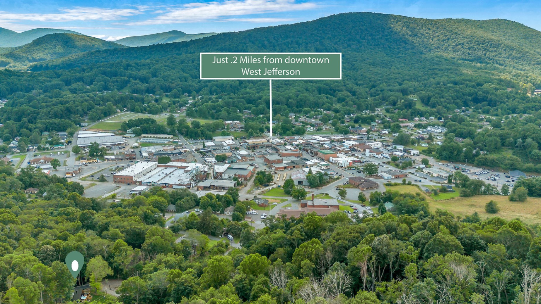 Showing how close we are to West Jefferson for shopping and restuarants Showing how close we are to West Jefferson for shopping and restuarants - High Peak Aframe Cabin - West Jefferson