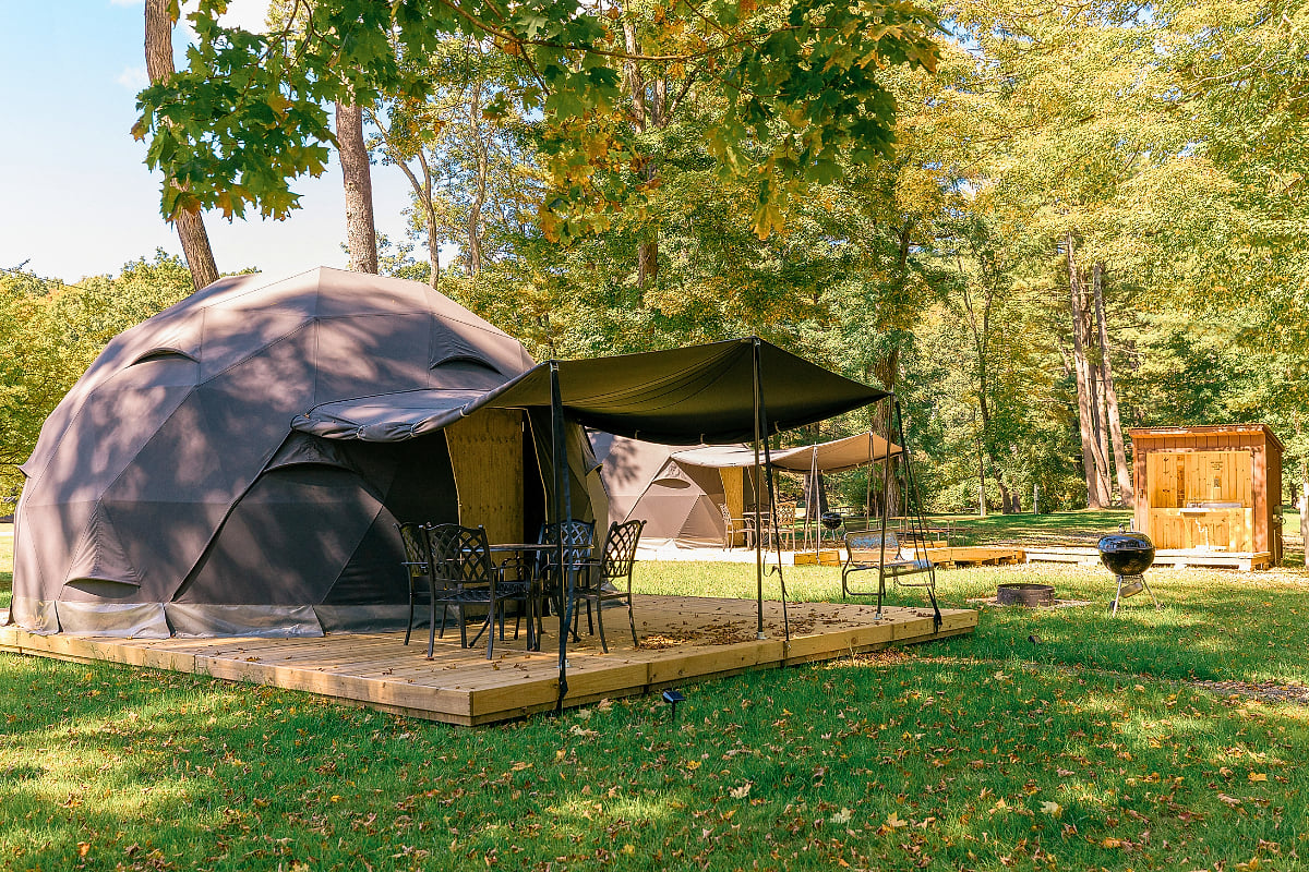 Geodesic Dome Glamping in the Catskills