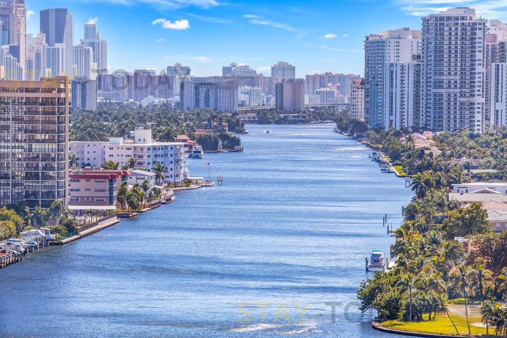 Stunning view of the Intracoastal Waterway, offering peaceful waters and a serene backdrop. This scenic view is perfect for relaxing and taking in the beauty of the surrounding nature.