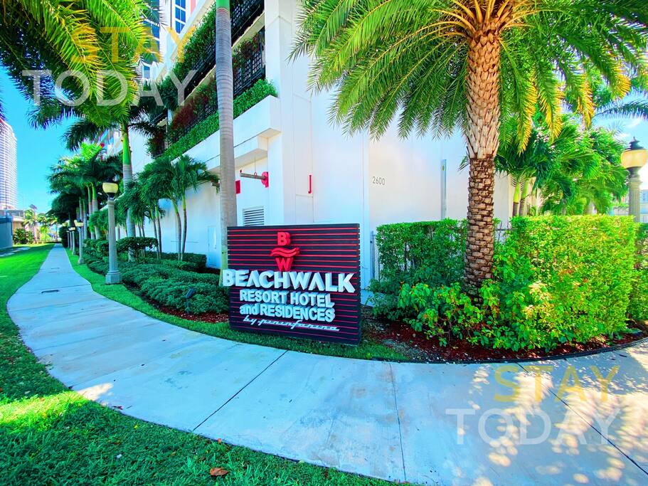 Capture the moment at Beachwalk Resort with our iconic slogan displayed outside, the perfect backdrop for touchdown photos that are Insta-ready!