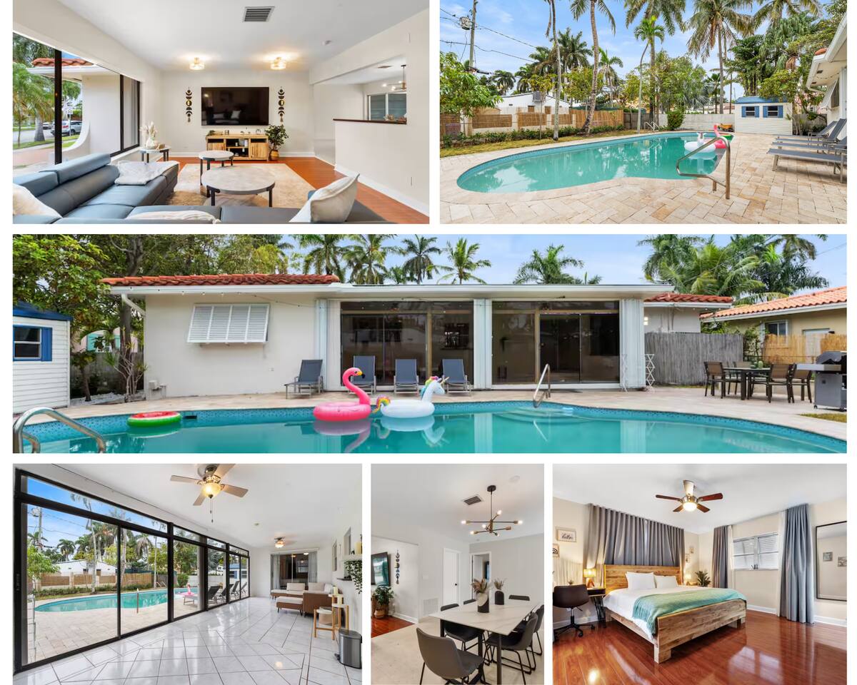 Coastal Retreat w Pool  𝙗𝙮 𝙎𝙏𝘼𝙔-𝙏𝙊𝘿𝘼𝙔 | Hollywood Beach
