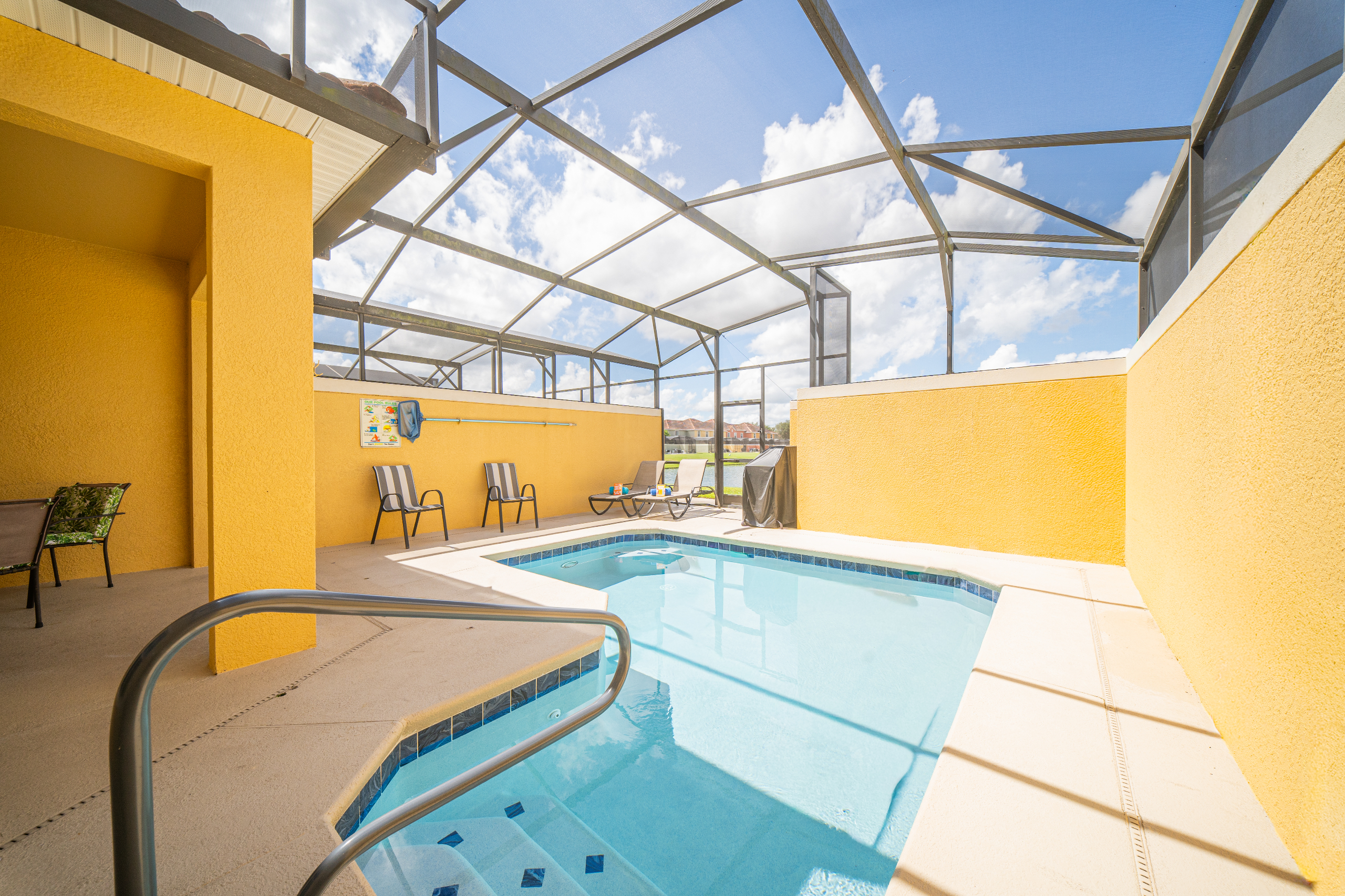 Let the kids swim while dinner goes on the grill and the adults relax poolside—some of the best vacation time happens right here.