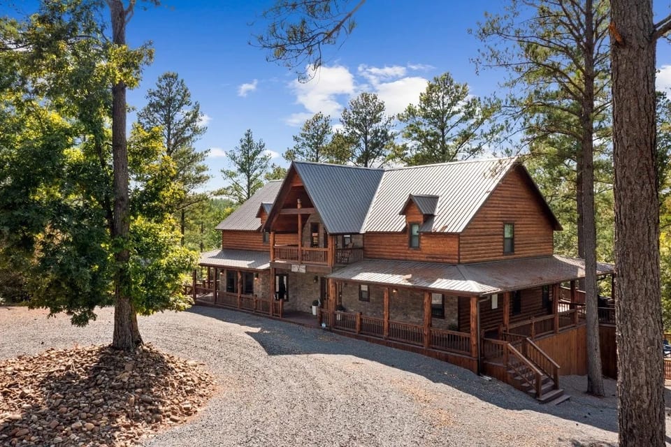 Escape to your forest cabin getaway, where nature's tranquility and cozy comforts await to embrace you in serenity. 