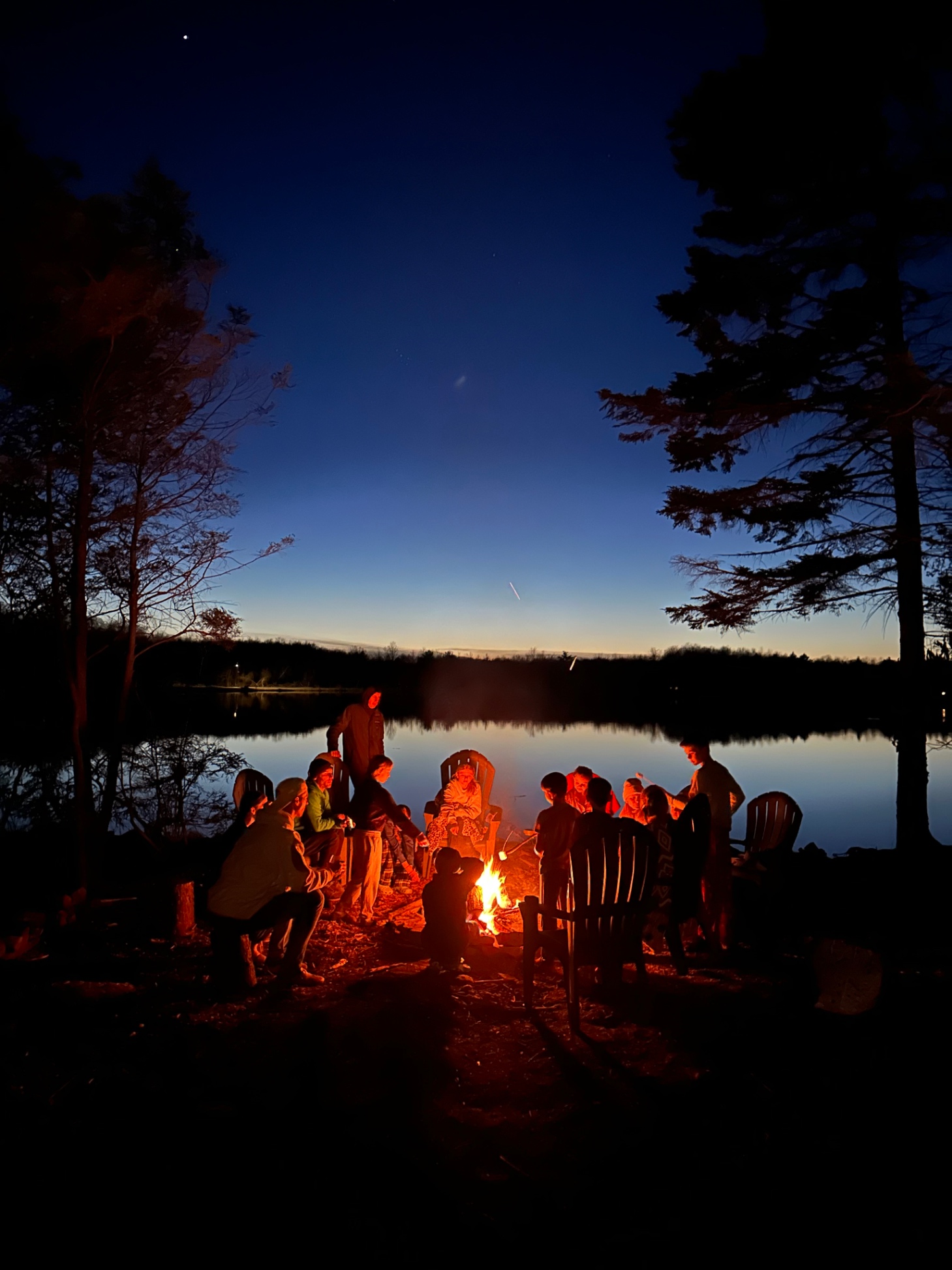 Fire pit by the lake 