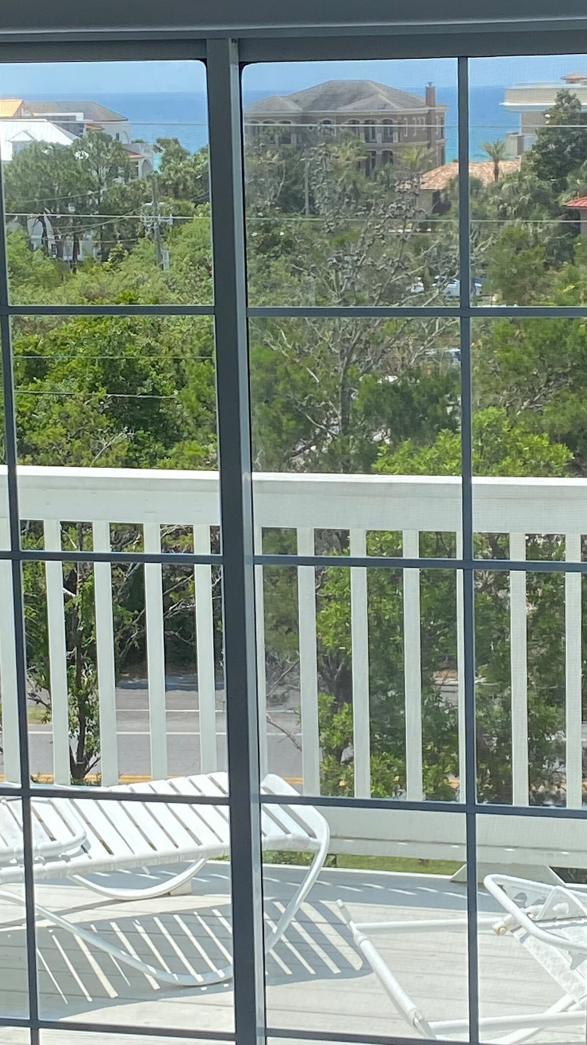 view from top floor deck