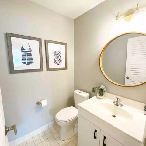 Half bath on the lower level.