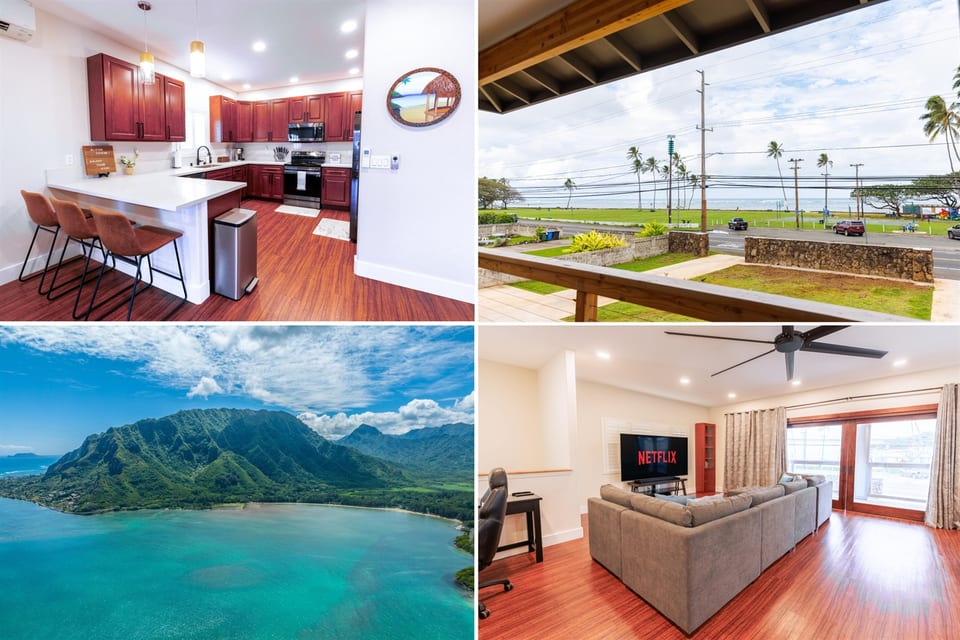 Oceanfront Ohana Retreat - Views, Wi-fi & A/C - Kaaawa