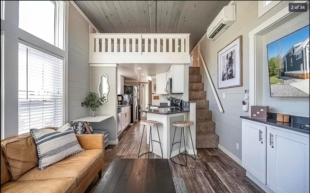 Living room and loft access