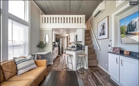 Living room and loft access