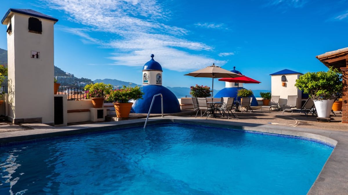 Rooftop by the pool