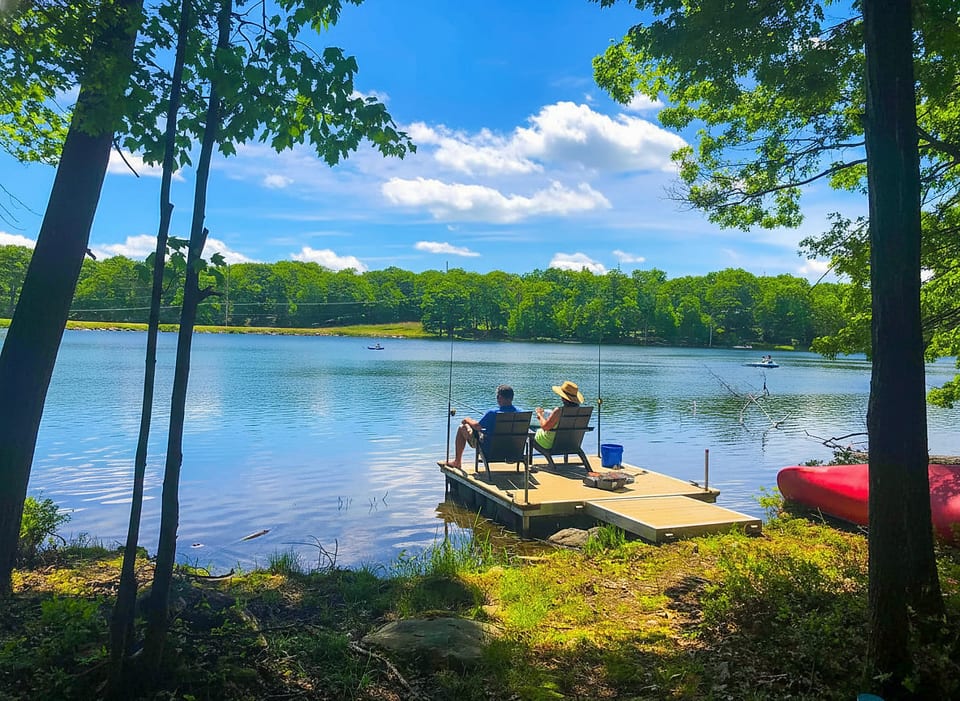 Fish at private dock, swim in the lake, enjoy free kayak and canoe!