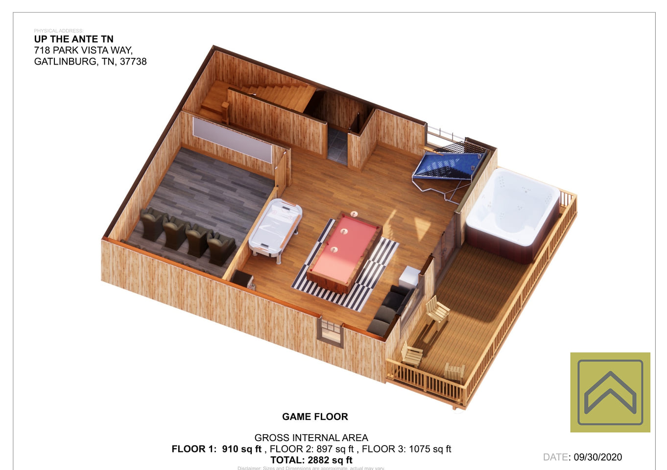 Game Floor 3D Floorplan