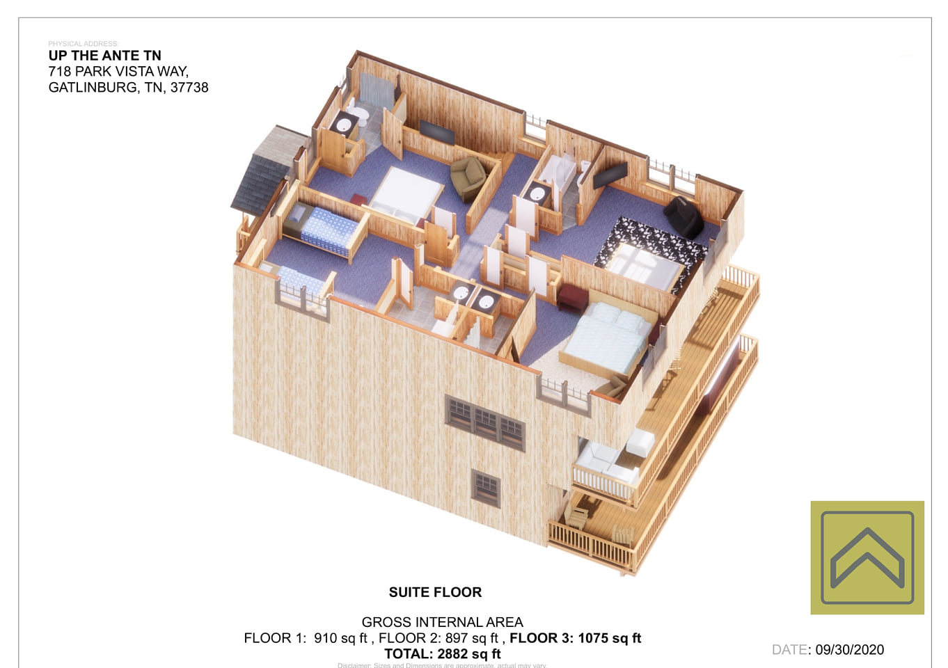 Suite Floor 3D Floorplan