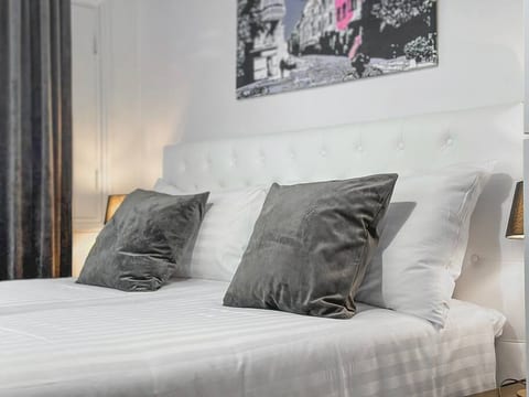 Right next to the beds you will find a full sized fridge & freezer. Way better than a small hotel minibar! Theres enough room for all your groceries.