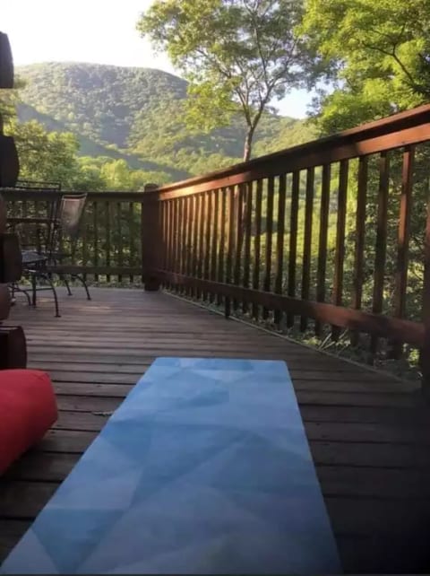 Morning Stretch - A lovely guest sent us this photo of her workout set up 