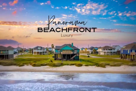 New! Panorama! Beachfront 4/3 Sleeps 14! Epic View