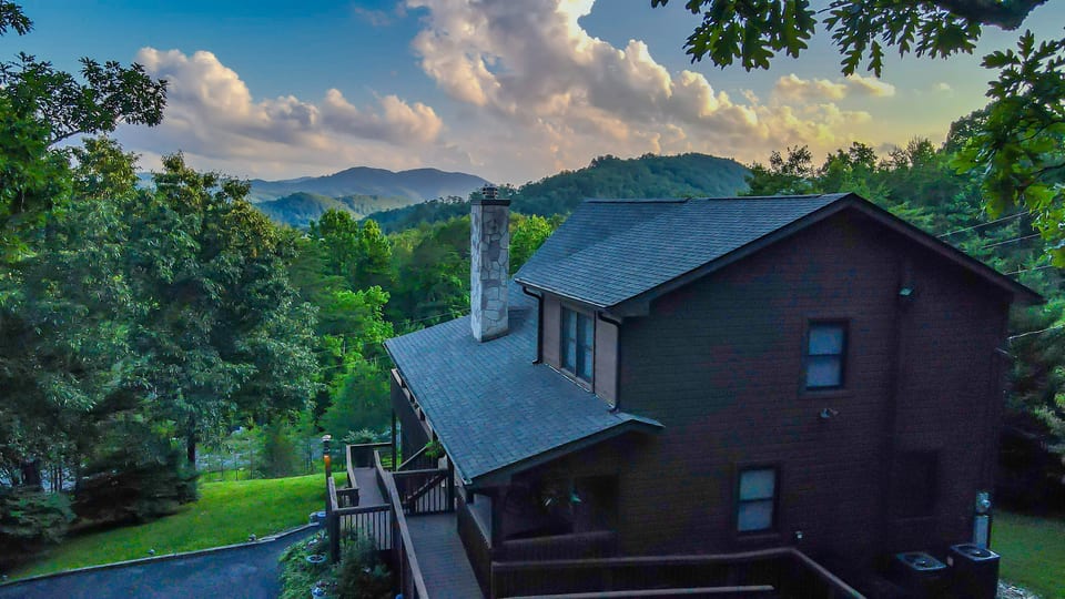 Cabin drone shot