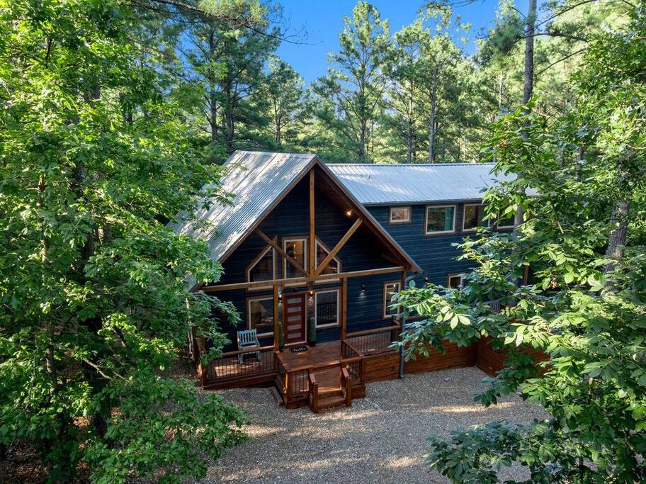 cozy-cabin-with-hot-tub-fire-pit-and-arcade-games/