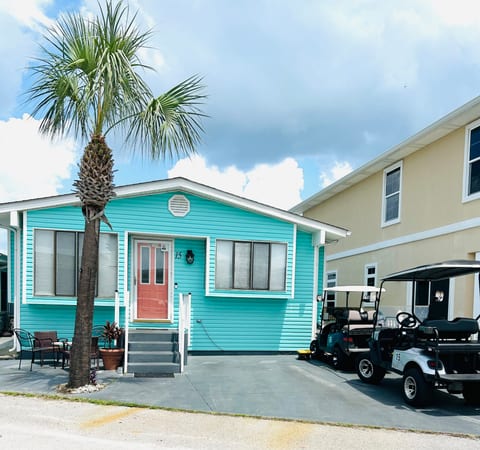 Front Entrance with sitting area and 2 golf carts