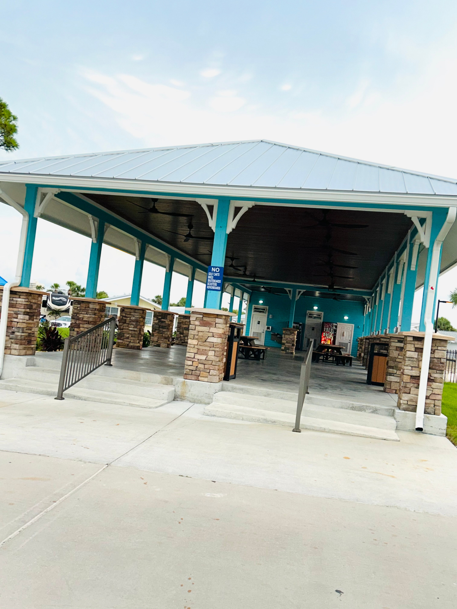 Huge pavilion for grilling, gathering, and eating