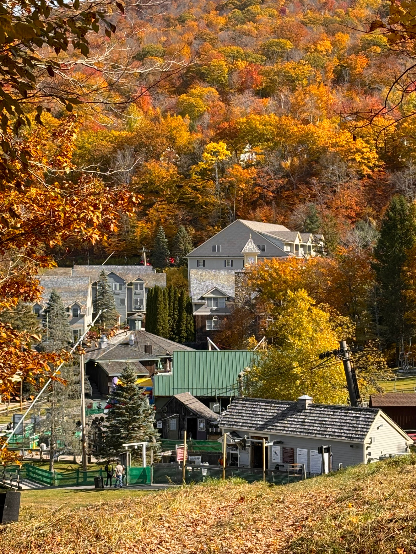 Jiminy Peak village during fall foliage