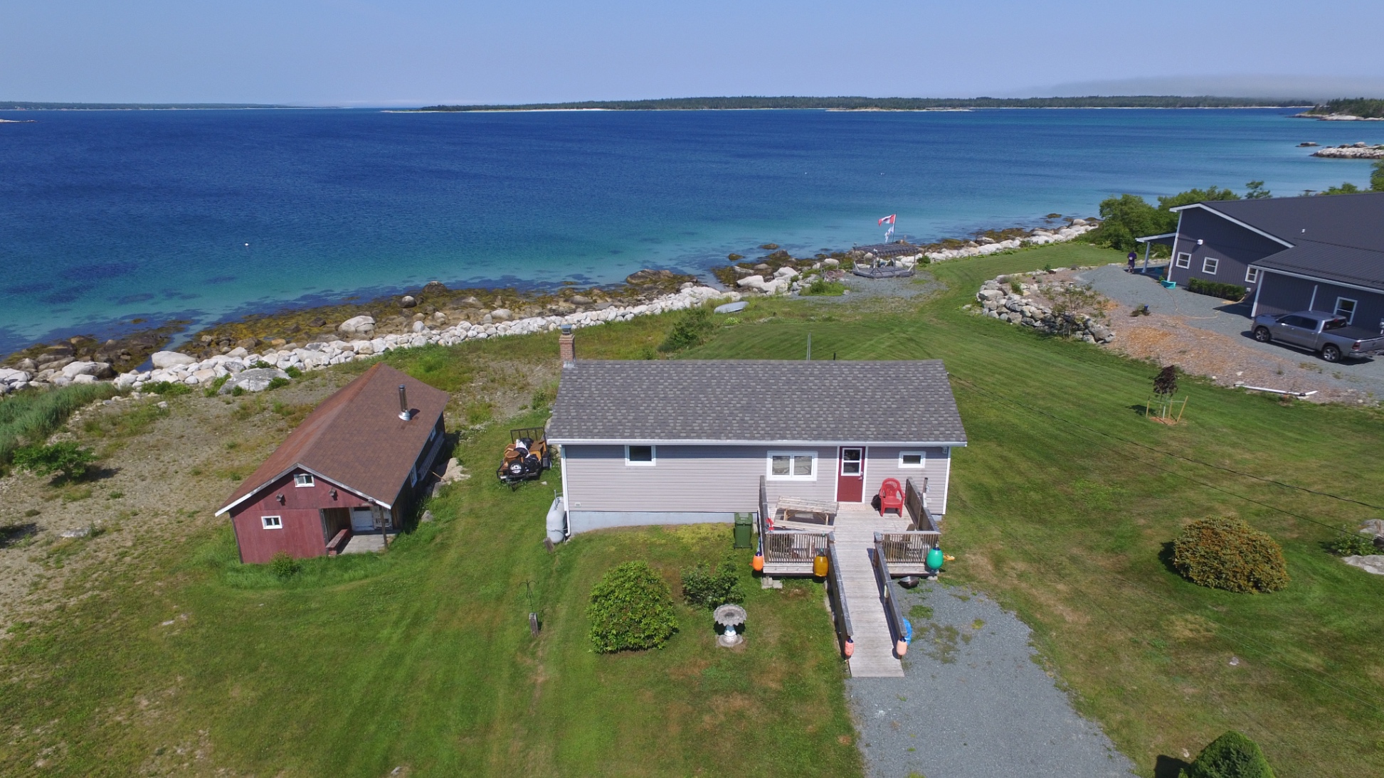 Drone photo of the house and view