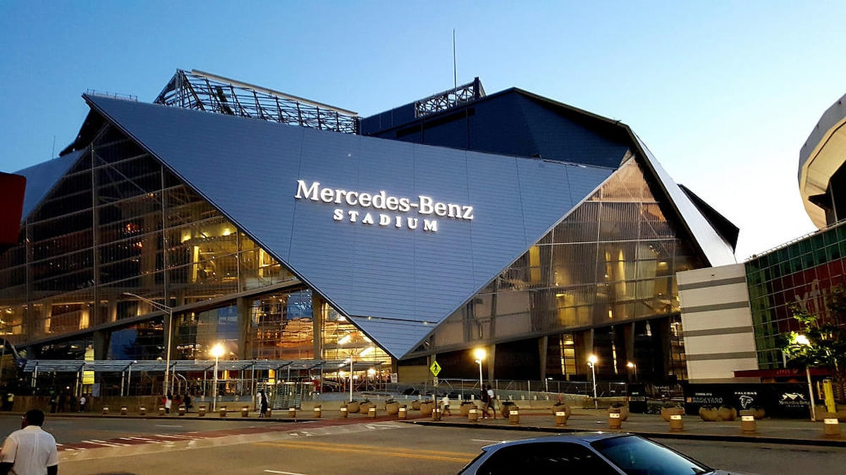 Mercedes-Benz Stadium is approximately 22 minutes away