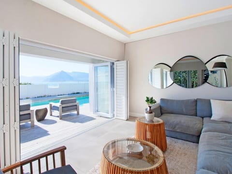 Downstairs lounge leading to pool deck