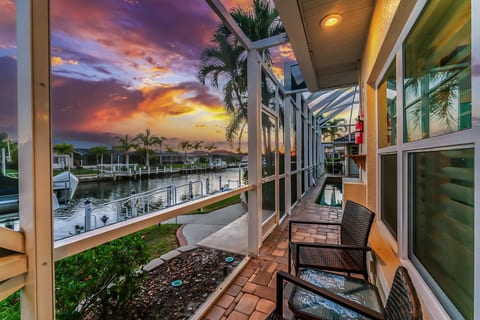 Sunset on the lanai