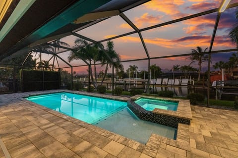 Relaxing by the pool