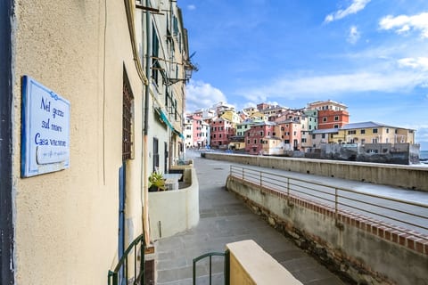 In a traditional fishing boat on the sea of Boccadasse-Genoa in relaxation image 5