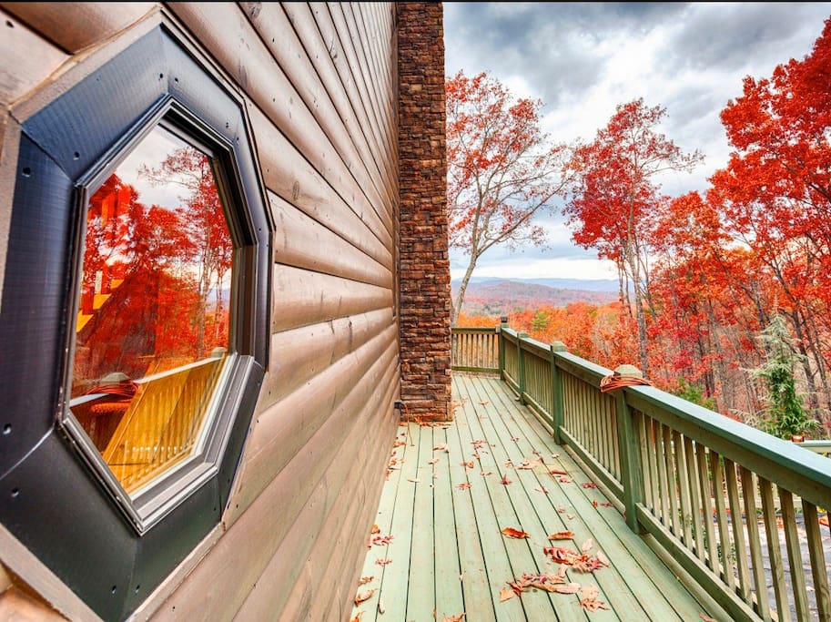 hard wood trees change to the most spectacular colors in the fall with deep red and orange foliage surrounding you on all sides