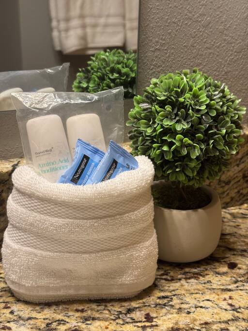 Soap and towels provided for every guest  in each bathroom 