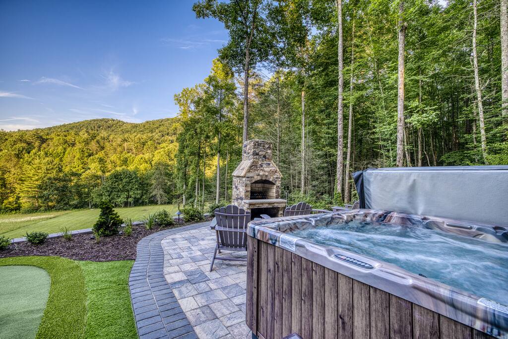 This new patio was completed in May of 2025. The open sky above is perfect for star gazing 