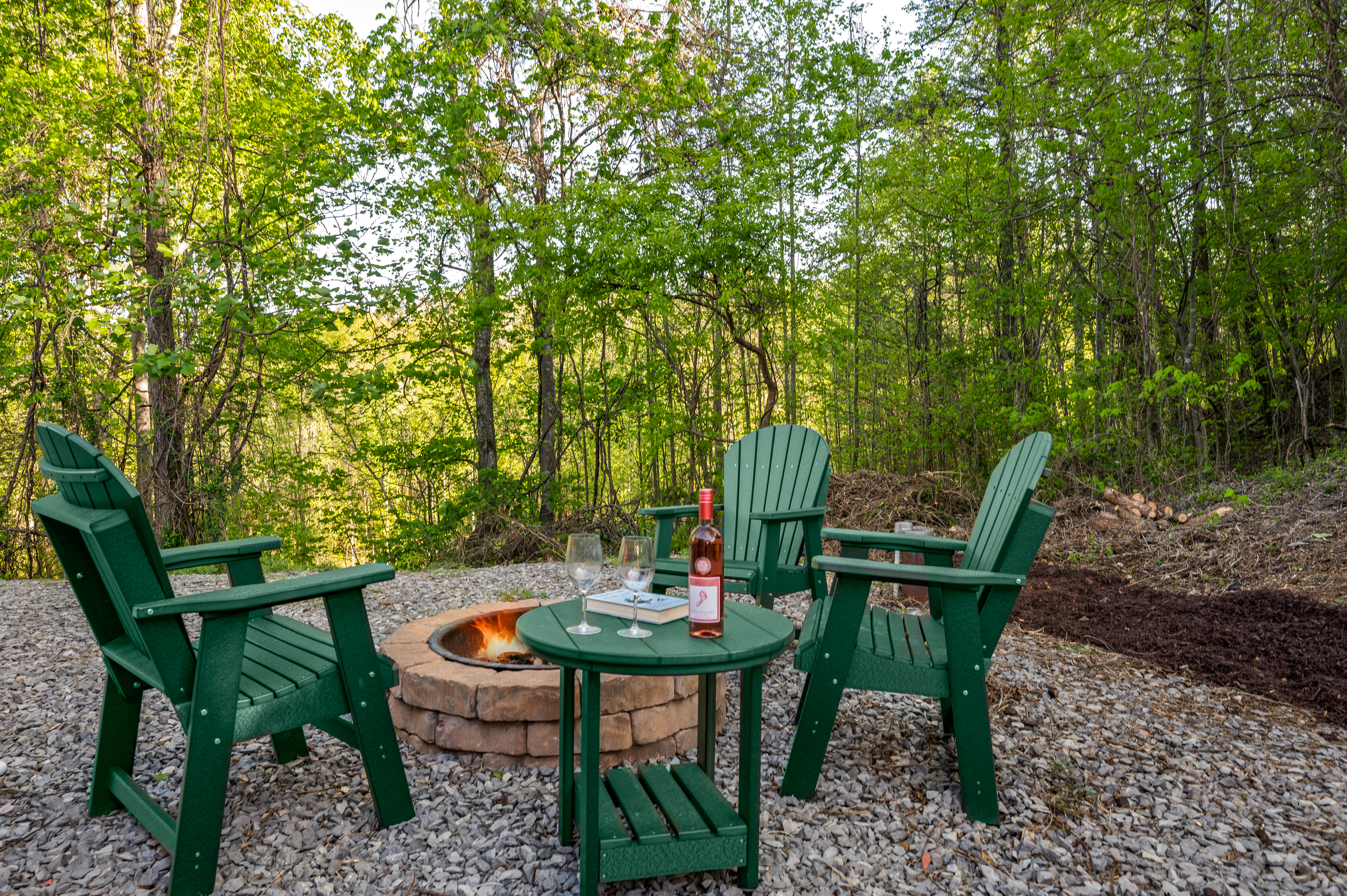Easy Livin' - Back Area with Charcoal Grill and Firepit