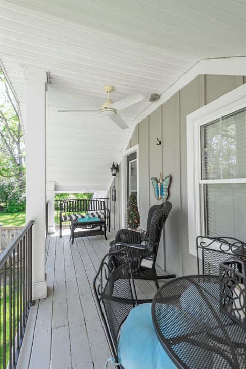 Unwind on the back balcony