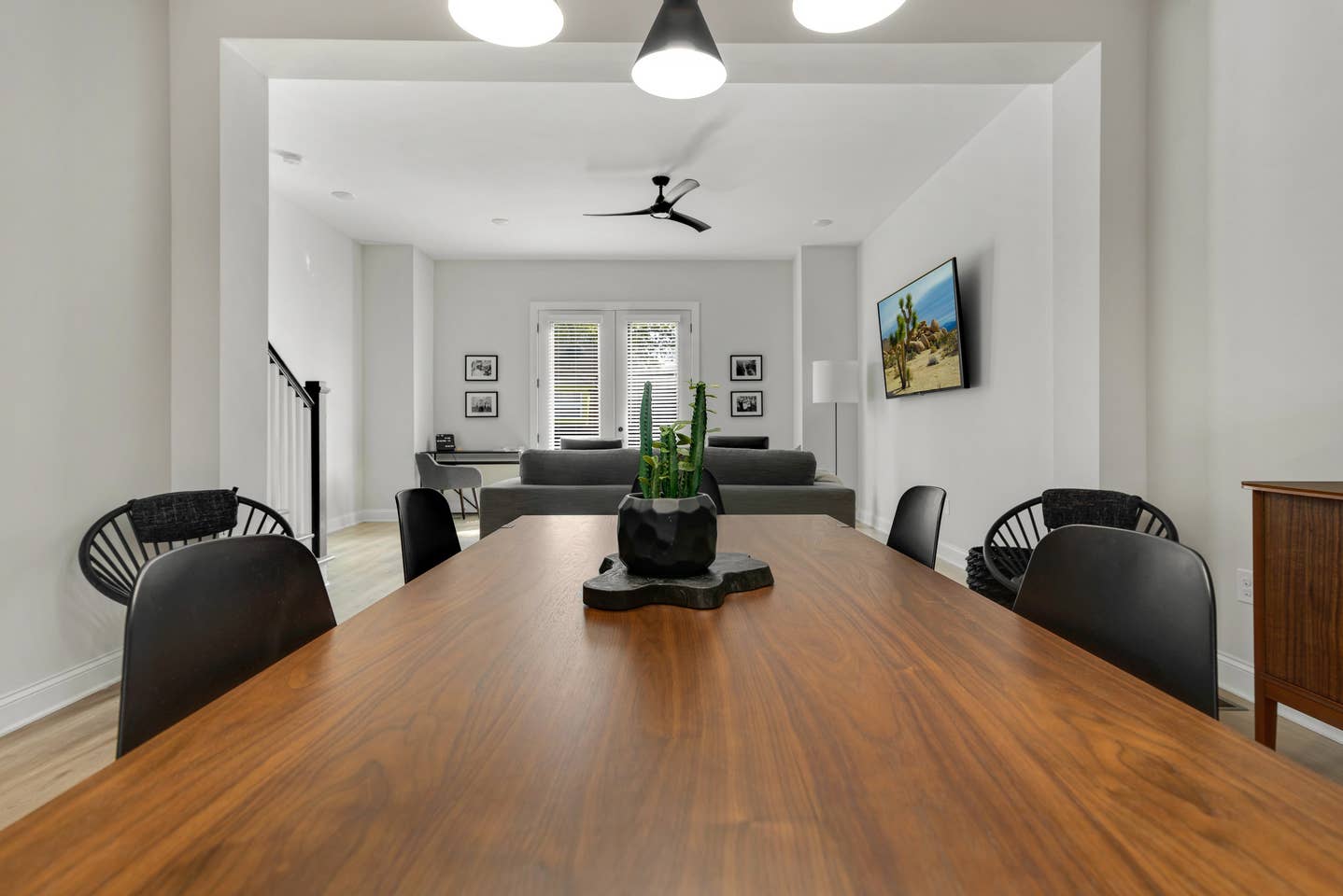 Dining room opens right into the living room.