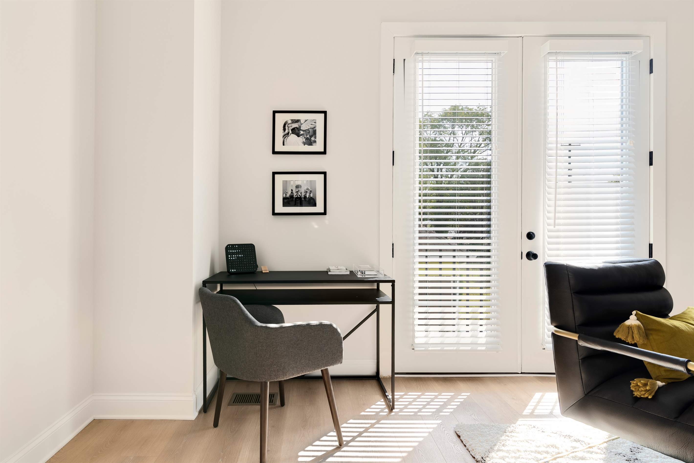 There's a desk for answering emails or getting work done if your trip isn't all play!