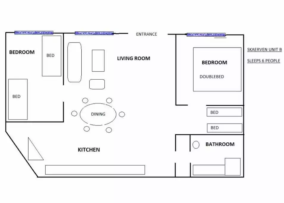 Complete layout Complete layout - Skærven Historic Beachfront Apartment B - Nyborg