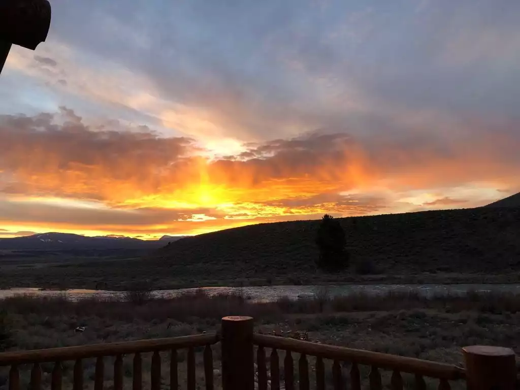 Gorgeous sunsets off the deck.