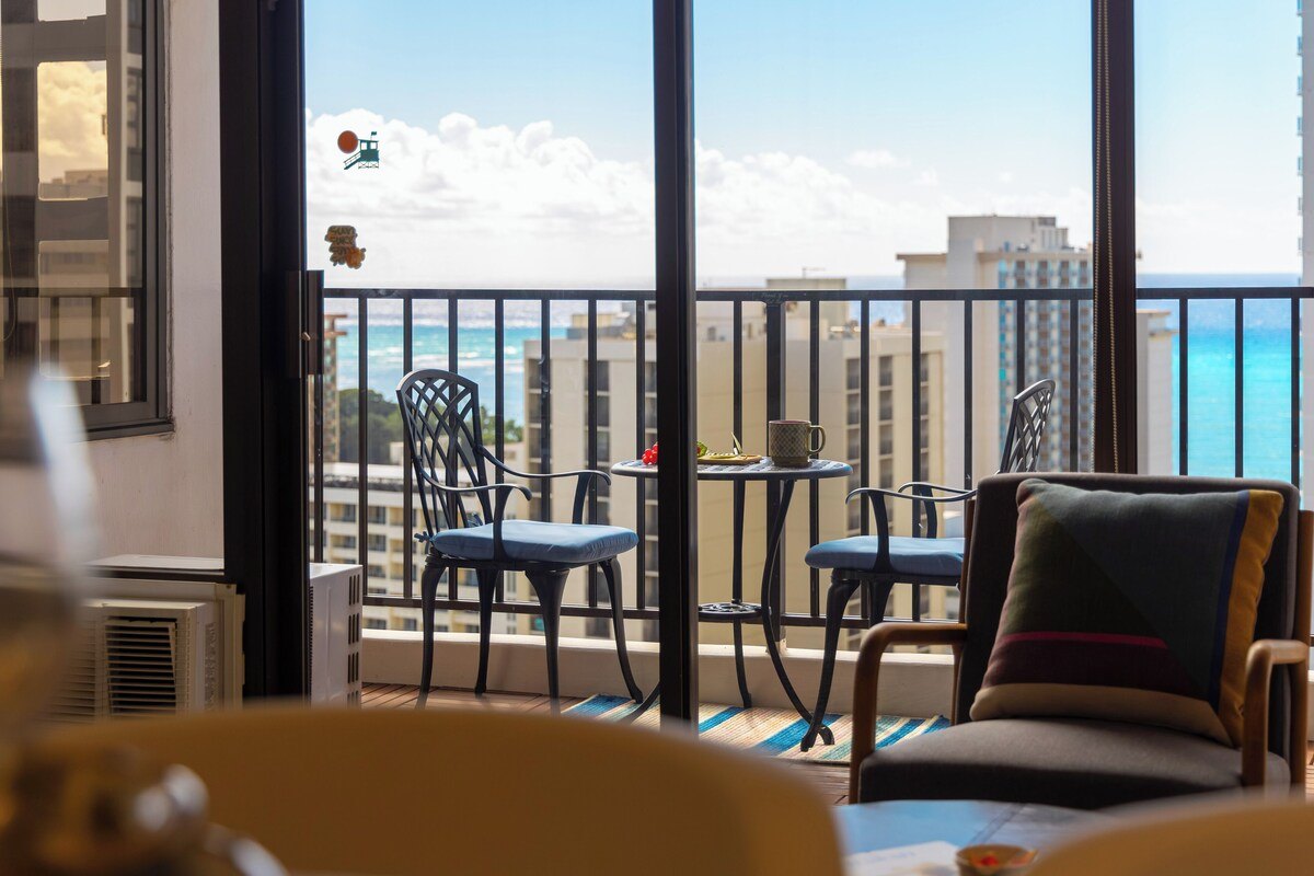 Oahu. Ocean Views. Walk to Waikiki Beach. AC. - Honolulu