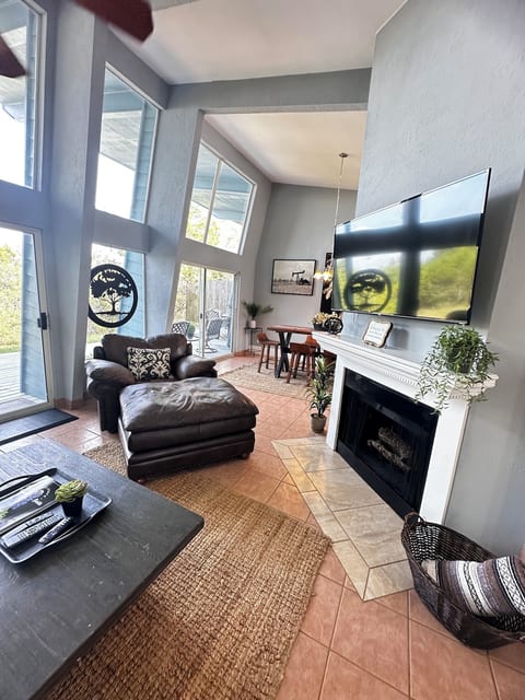 Living room with large windows